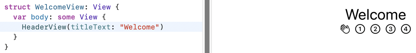 Welcome view with refactored Header view: issues resolved