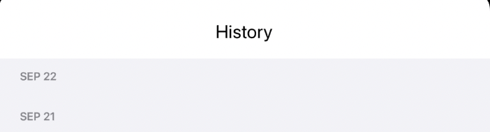 History Form with two Sections